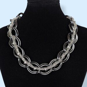 Premier Designs Dark & Silver Tone Chain Necklace